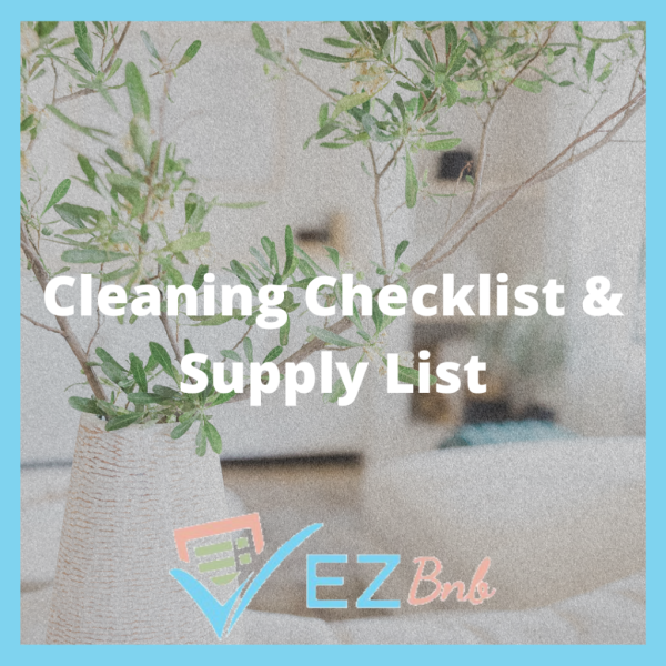 Cleaning Checklist & Supply List